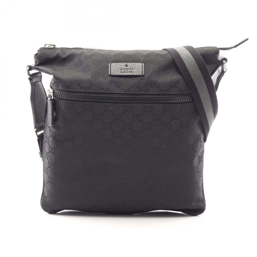 GUCCI Black Leather Shoulder Bag